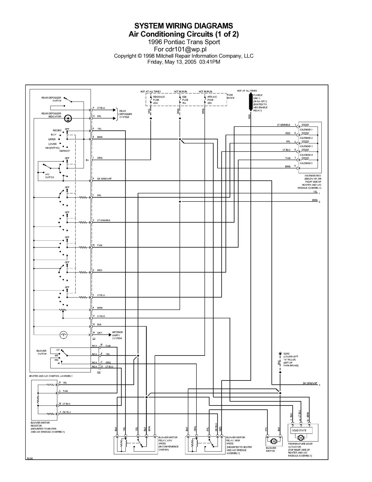 Pontiac Radio Wiring Diagrams